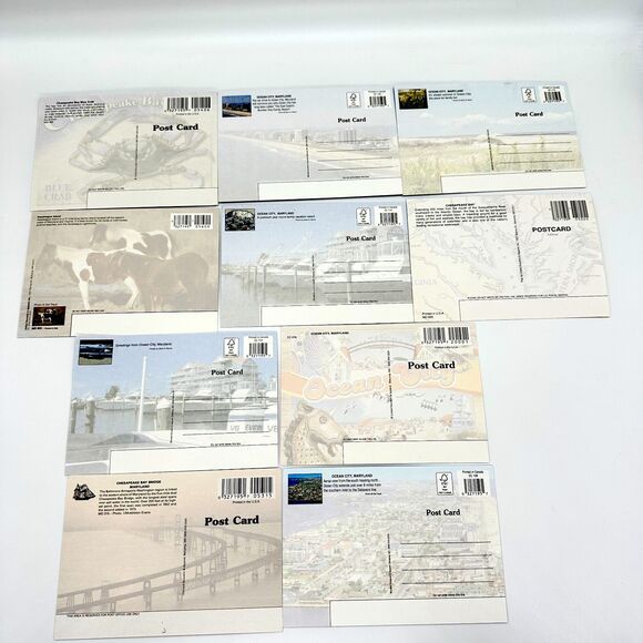 Lot of 10 Ocean City Maryland Postcards OCMD Beach Assateague Island Blue Crab - Picture 2 of 6